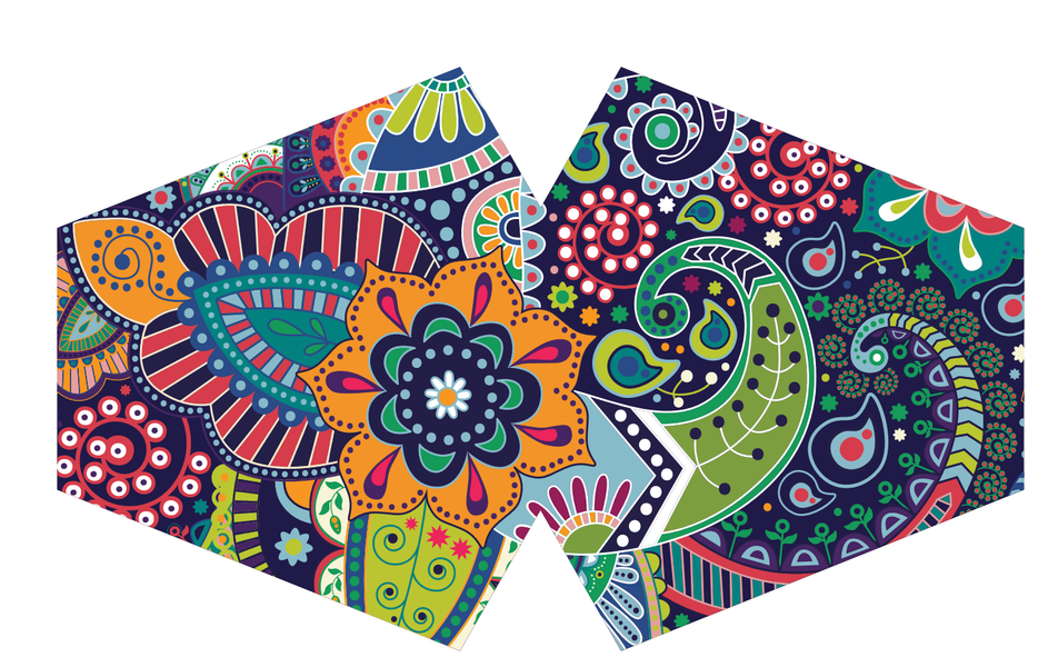 Herbruikbare Modieuse Gezichtsmaskers - Funky Wervelingen (Volwassen)