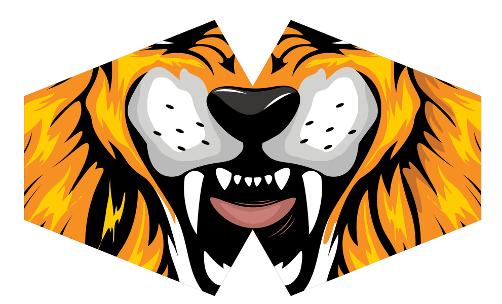 Herbruikbare Modieuse Gezichtsmaskers - Tijger (Volwassen)