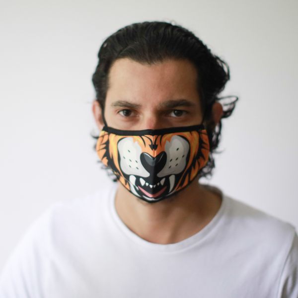 Herbruikbare Modieuse Gezichtsmaskers - Tijger (Kinderen)
