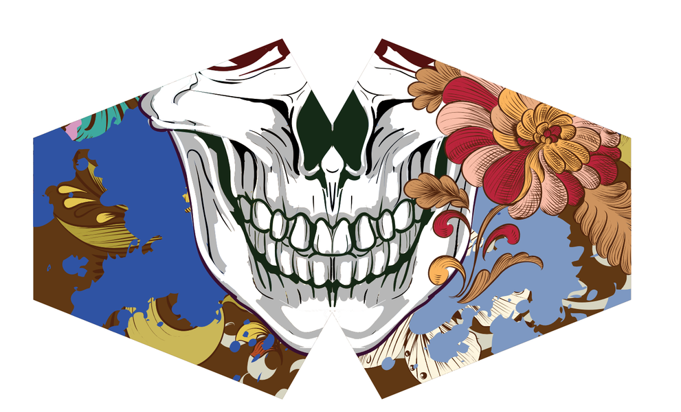Herbruikbare Modieuse Gezichtsmaskers - Kleurrijke Calavera (Volwassen)