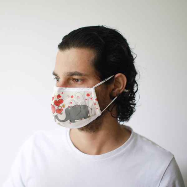 Herbruikbare Modieuse Gezichtsmaskers - Olifant (Volwassen)