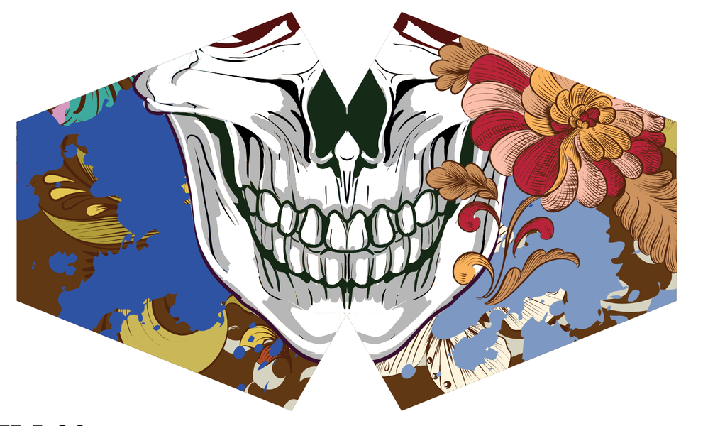 Herbruikbare Modieuse Gezichtsmaskers - Kleurijke Calavera (Kinderen)