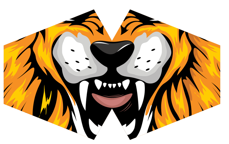 Herbruikbare Modieuse Gezichtsmaskers - Tijger (Kinderen)