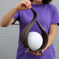 Natuurlijke Kokos Blad Lamp - Chocolade