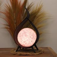 Natuurlijke Kokos Blad Lamp - Chocolade