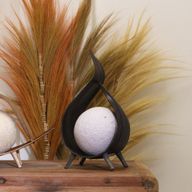 Natuurlijke Kokos Blad Lamp - Chocolade
