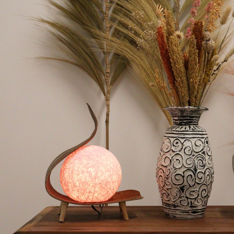 Natuurlijke Kokos Blad Lamp - Chocolate Twist