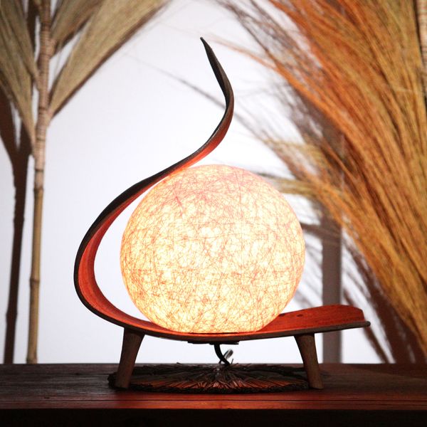 Natuurlijke Kokos Blad Lamp - Chocolate Twist