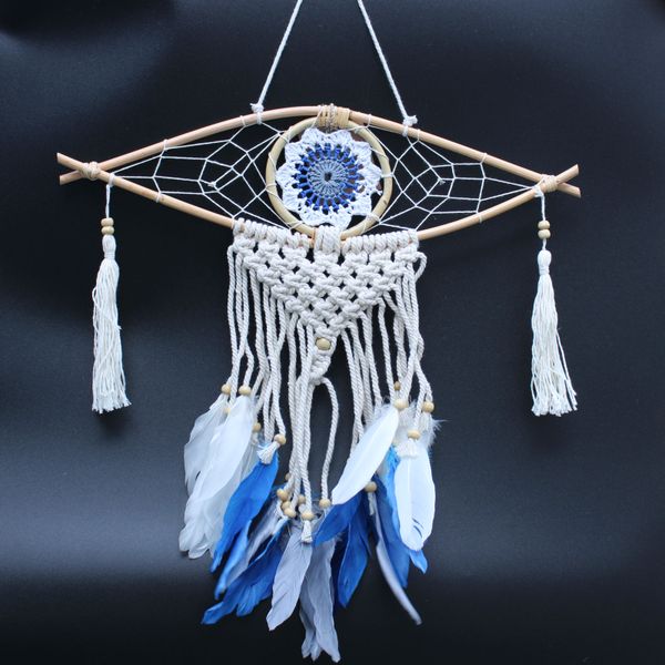 Bescherming Droomvanger - Small - Macrame Oog Gemengde Kleuren