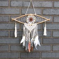 Bescherming Droomvanger - Small - Macrame Oog Gemengde Kleuren