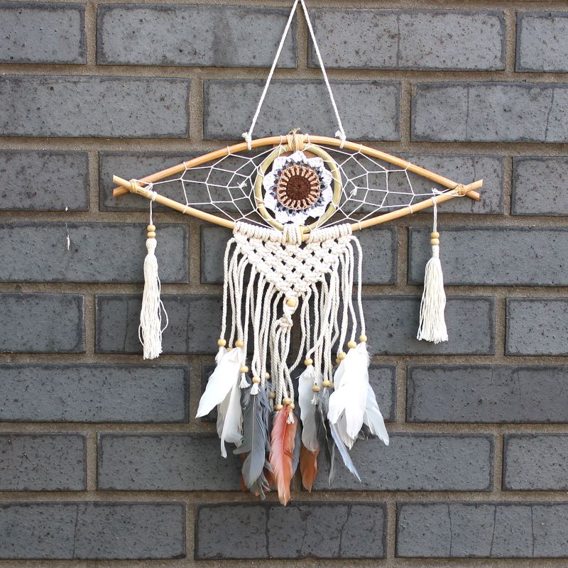 Bescherming Droomvanger - Small - Macrame Oog Gemengde Kleuren