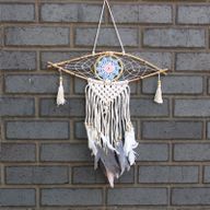 Bescherming Droomvanger - Small - Macrame Oog Gemengde Kleuren