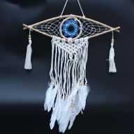 Bescherming Droomvanger - Small - Macrame Oog Gemengde Kleuren