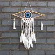 Bescherming Droomvanger - Small - Macrame Oog Gemengde Kleuren