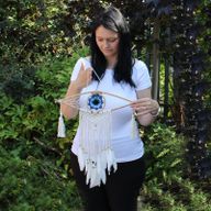 Bescherming Droomvanger - Small - Macrame Oog Gemengde Kleuren