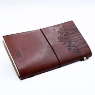 Handgemaakte Leren Dagboek - True Friends - Bruin (80 pages)