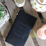 Handgemaakte Leren Dagboek - My Book of Spells and other Thoughts - Zwart