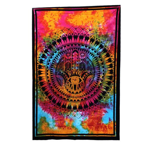 Bedsprei/Wandkleed Katoen - Enkel - Hamsa - 140 x 210 cm