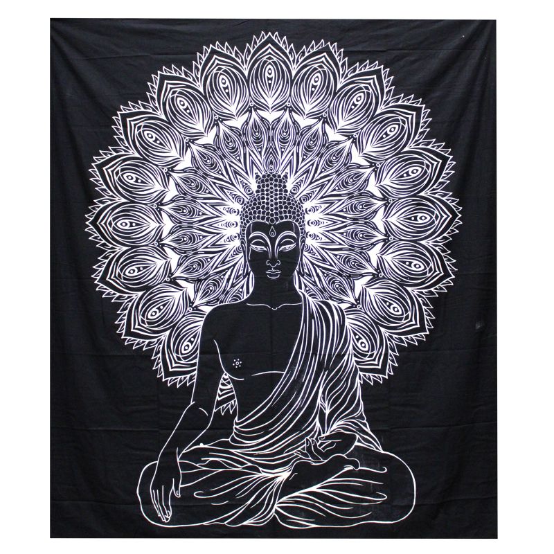 Sprei/Wanddecoratie - Katoen - Boeddha - 230 x 200cm