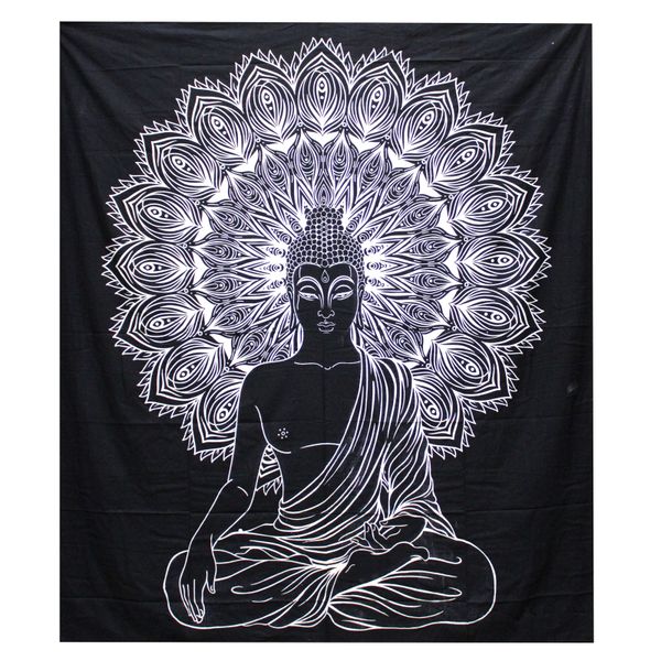 Sprei/Wanddecoratie - Katoen - Boeddha - 230 x 200cm