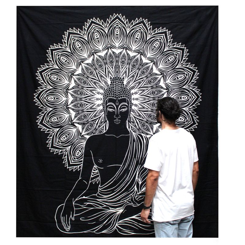 Sprei/Wanddecoratie - Katoen - Boeddha - 230 x 200cm