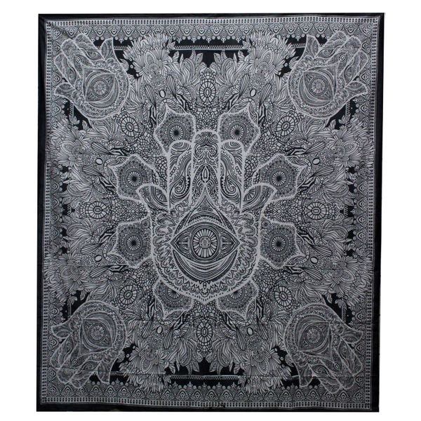 Sprei/Wanddecoratie - Katoen - Hamsa - 230 x 200cm
