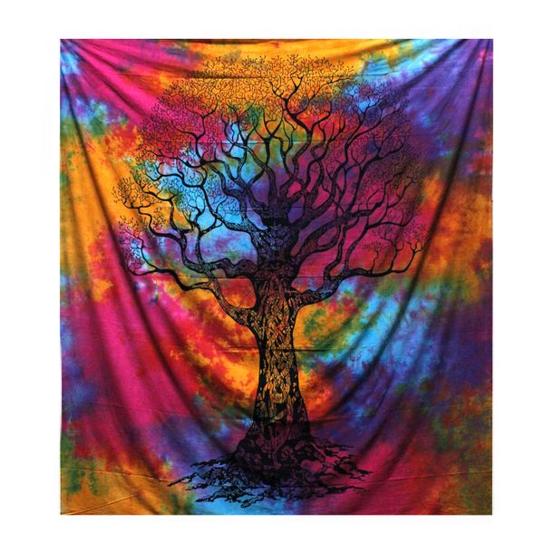 Bedsprei/Wandkleed Katoen - Dubbel - Winter Boom - 235 x 210 cm