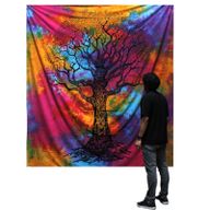 Bedsprei/Wandkleed Katoen - Dubbel - Winter Boom - 235 x 210 cm
