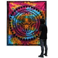 Bedsprei/Wandkleed Katoen - Dubbel - Hamsa - 235 x 210 cm