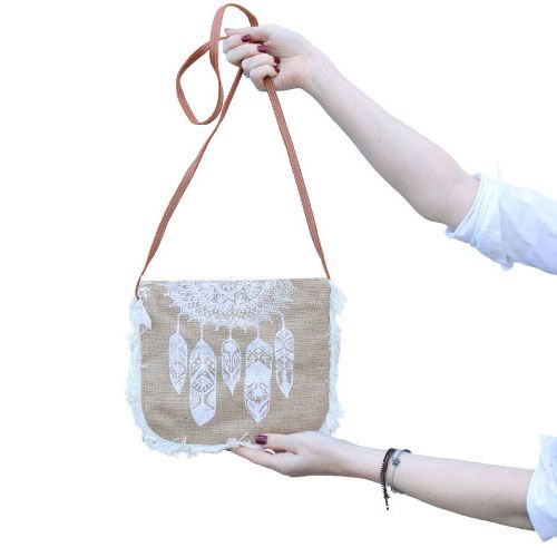 Jute Franje Tas - Dromenvanger Print