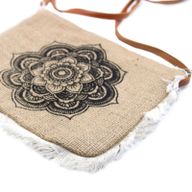 Jute Franje Tas - Mandela Print