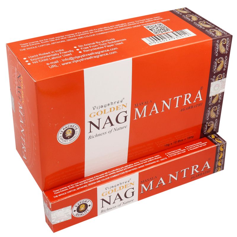 Golden Nag 15 gr Wierook - Mantra