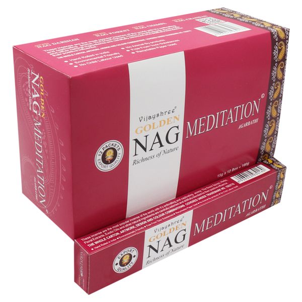 Golden Nag 15 gr Wierook - Meditatie