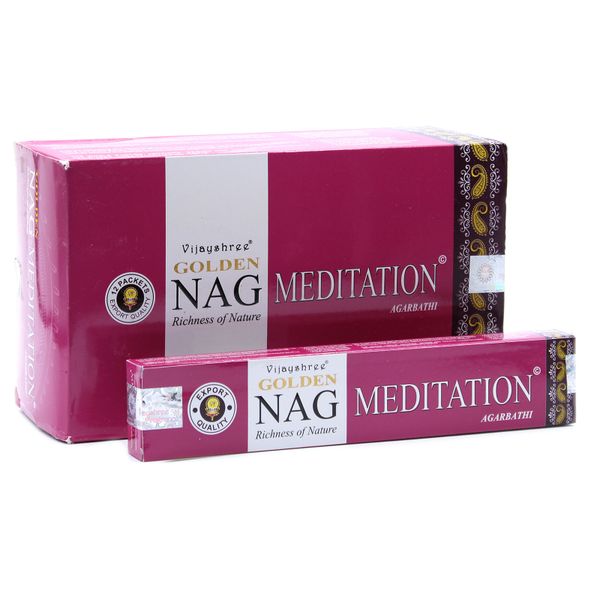 Golden Nag 15 gr Wierook - Meditatie