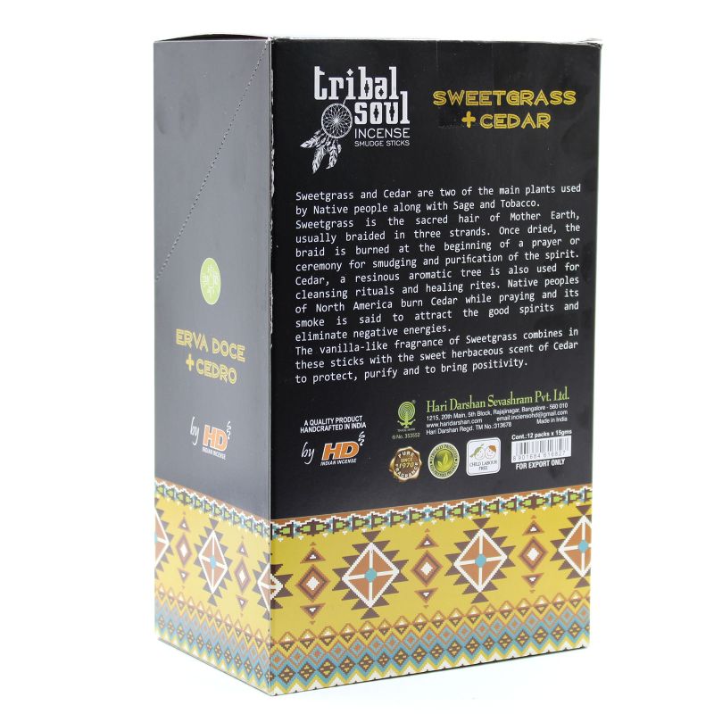 Tribal Soul Incesne - Sweetgrass & Ceder