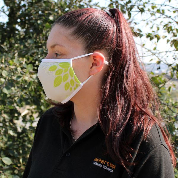 Herbruikbare Modieuse Gezichtsmaskers - Groene Bladeren (Volwassen)