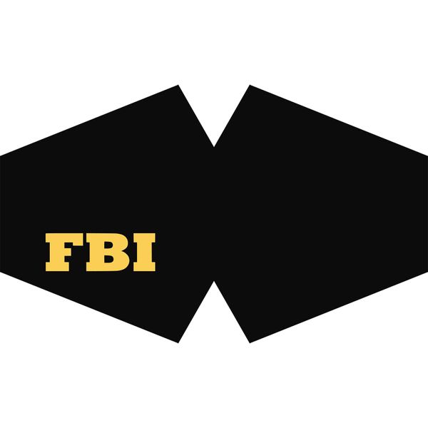 Herbruikbare Modieuse Gezichtsmaskers - FBI (Volwassen)