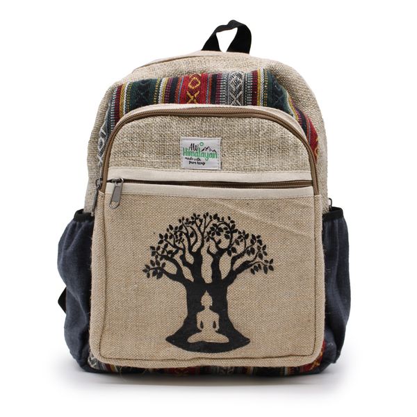Rugzak - Hemp - Small - Bohdiboom Ontwerp - Gemengde Kleuren
