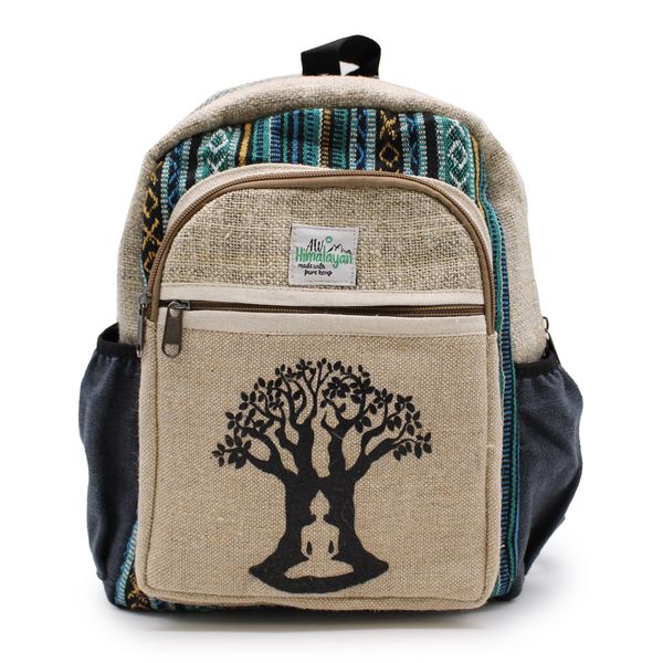 Rugzak - Hemp - Small - Bohdiboom Ontwerp - Gemengde Kleuren