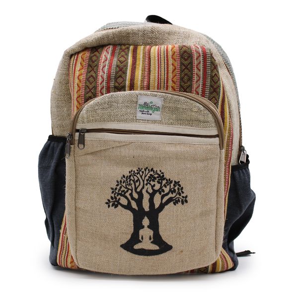Rugzak - Hemp - Large - Bohdiboom Ontwerp - Gemengde Kleuren