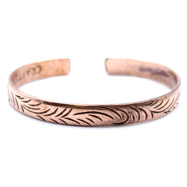 Tibetaanse Armband - Koper - Smal - Tribale Wervelingen