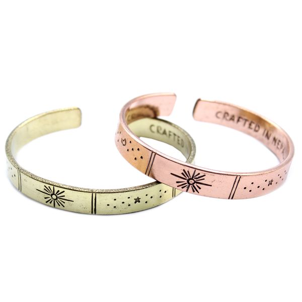 Inspiratie Armband - Koper Zonsopgang, Galaxy, Sterren, Aarde
