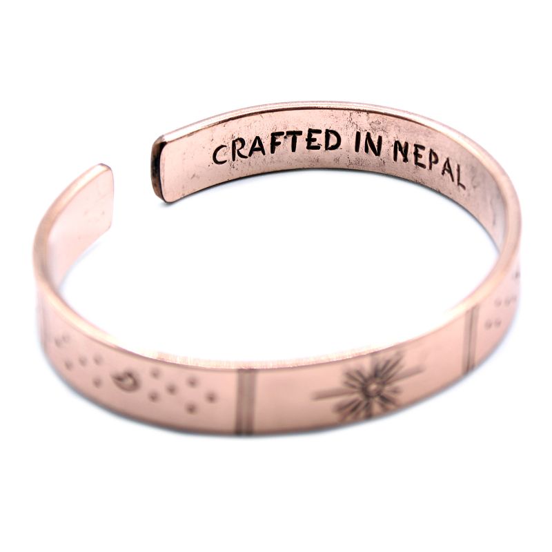 Inspiratie Armband - Koper Zonsopgang, Galaxy, Sterren, Aarde