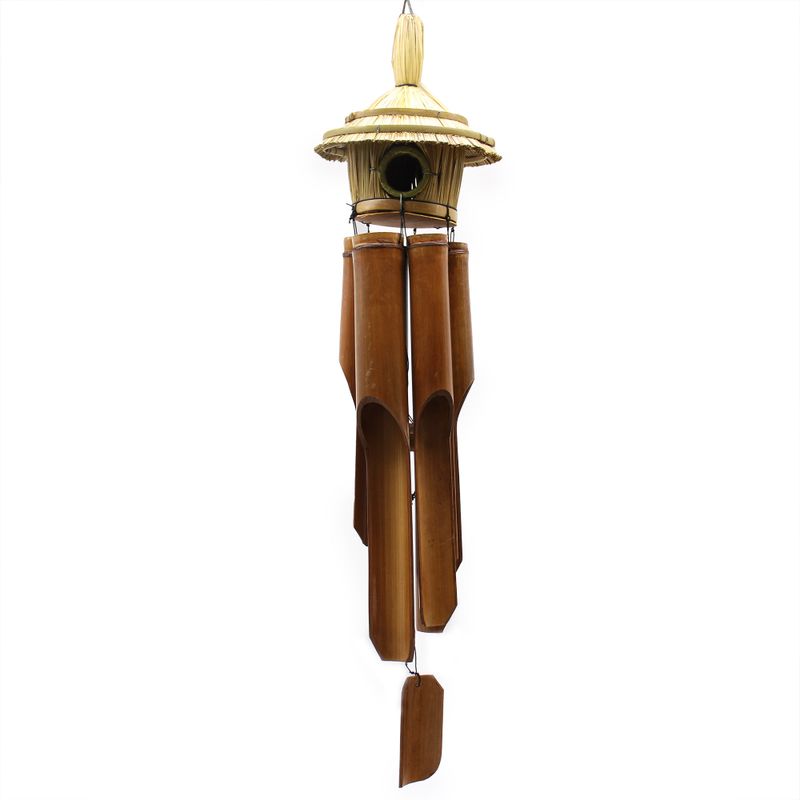 Grote Ronde Zeegras Nestkast met Windgong 56x20cm