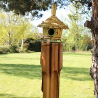 Grote Ronde Zeegras Nestkast met Windgong 56x20cm