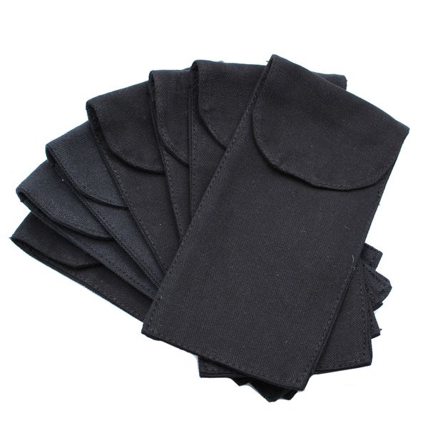 Katoenen Etui voor Edelsteen Gezichtsrollers 283gr - Zwart 9cmx19cm