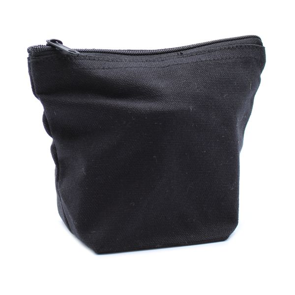Toilettas Zwart Katoen 285ml - Mini Buitel - 12cm x 14cm x 7cm