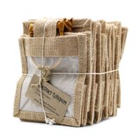 Geschenktasje Puur Jute en Katoen met Venster - 1 x Venster - Naturel