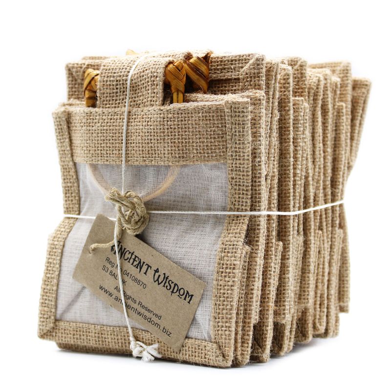 Geschenktasje Puur Jute en Katoen met Venster - 1 x Venster - Naturel