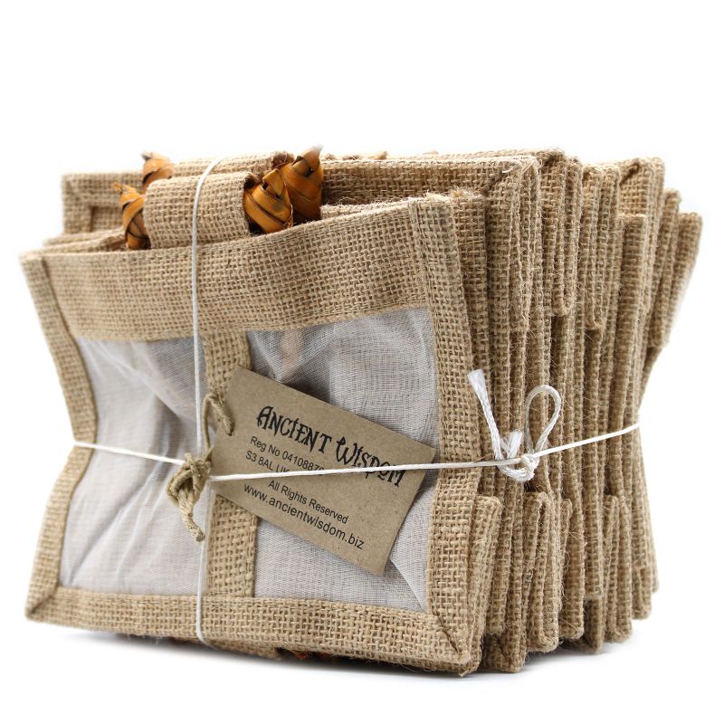Geschenktasje Puur Jute en Katoen met Venster - 2 x Venster - Naturel